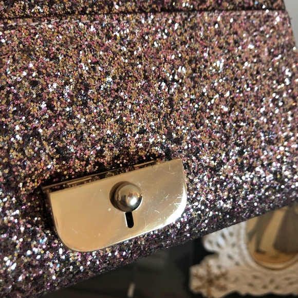 Kate Spade Rose Gold Sunset Lane Glitter Clutch Wallet - Picture 6 of 16